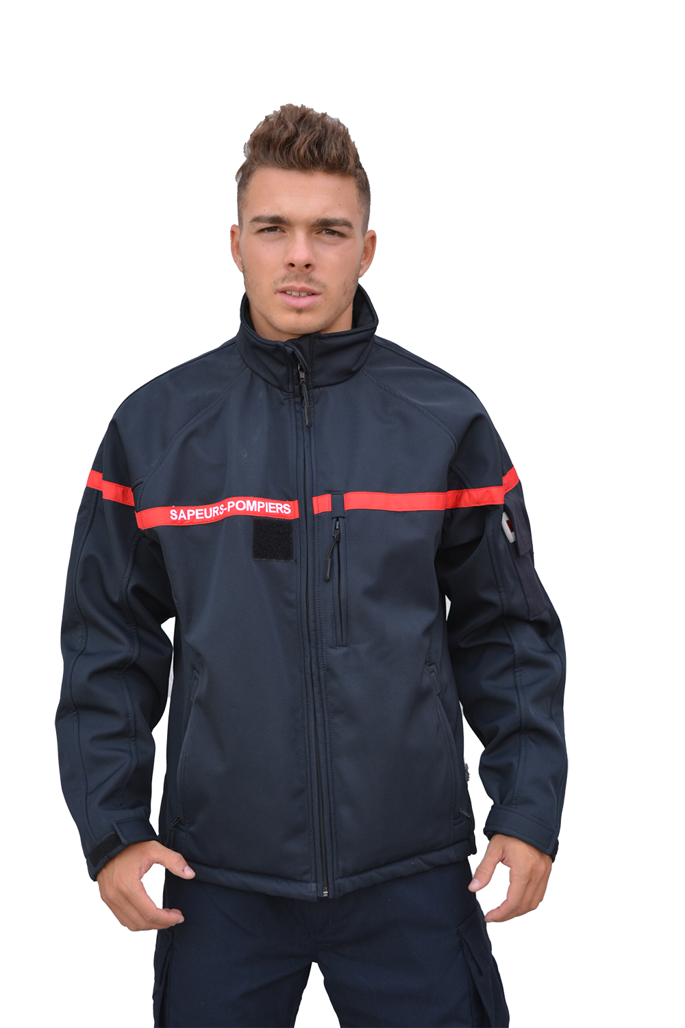 BLOUSON SOFTSHELLAVEC BRODERIE SAPEURS-POMPIERS - ProWear-re