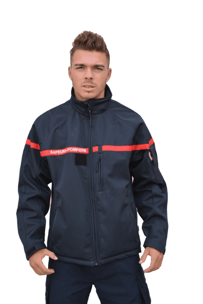BLOUSON SOFTSHELLAVEC BRODERIE SAPEURS-POMPIERS - ProWear-re