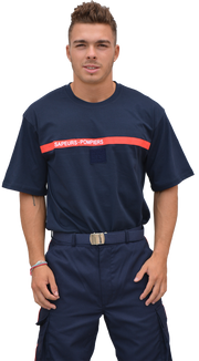 T-SHIRT AVEC BRODERIE SAPEURS-POMPIERS - ProWear-re