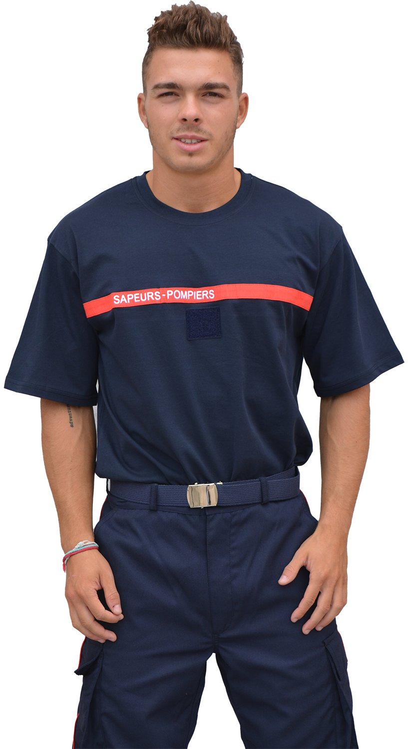 T-SHIRT AVEC BRODERIE SAPEURS-POMPIERS - ProWear-re