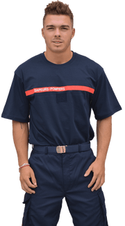 T-SHIRT AVEC BRODERIE SAPEURS-POMPIERS - ProWear-re